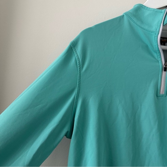 Peter Millar Quarter Zip Seafoam Wicking Green Pullover Small Jacket Long Sleeve - Picture 8 of 12